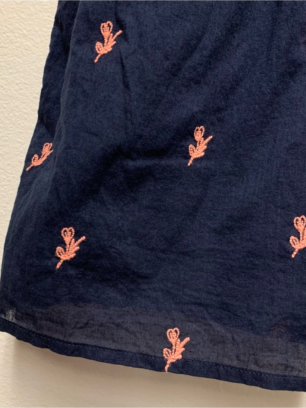 Pink Chicken Ave Bella Embroidered Dress Girls Size 14 Navy Blue Boho Peasant - Picture 9 of 11